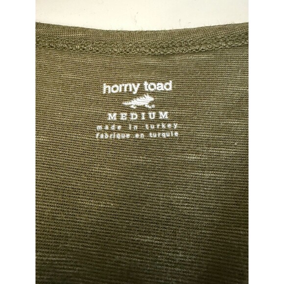 Horny Toad Dress  Size Medium Army Green Tencel Cotton Long Sleeve Casual - Picture 4 of 7